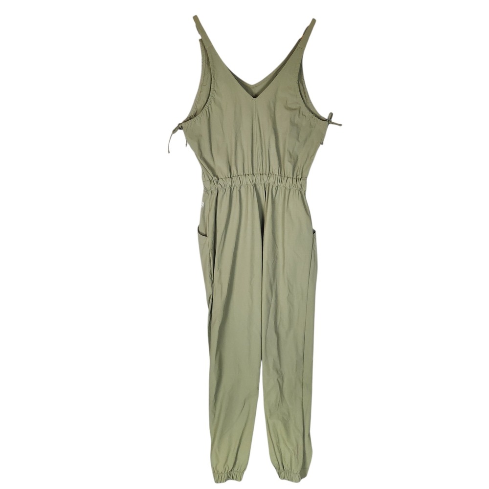 Mountain Hardwear Jumpsuit Women's 2 Sage Green Ripstop Pockets Outdoor Hiking - Picture 2 of 12